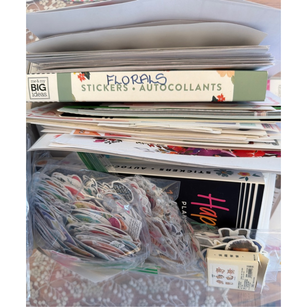Happy Planner Lot of Stickers, Sheets, Books, Open Stock Etsy Random Used Crafts